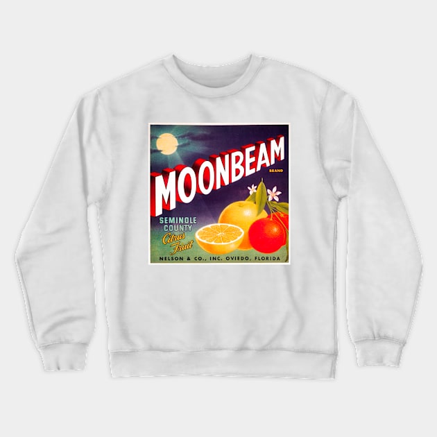 Moonbeam Brand Crate Label Crewneck Sweatshirt by WAITE-SMITH VINTAGE ART